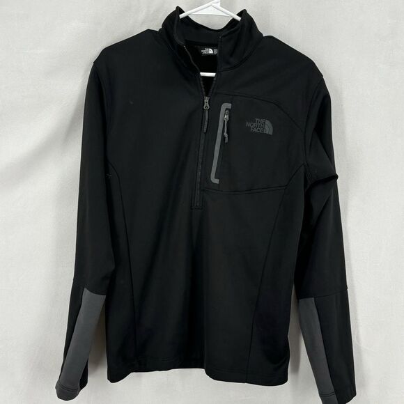 The North Face Other - The North Face Mens Small Black Gray Half Zip Pullover Lightweight Upturn Collar